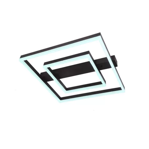 LED design mennyezeti lámpa 70W, 5200 lm, 3000K-6500K, IP20, fém-akril fekete - J3365/B