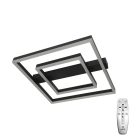 LED design mennyezeti lámpa 70W, 5200 lm, 3000K-6500K, IP20, fém-akril fekete - J3365/B