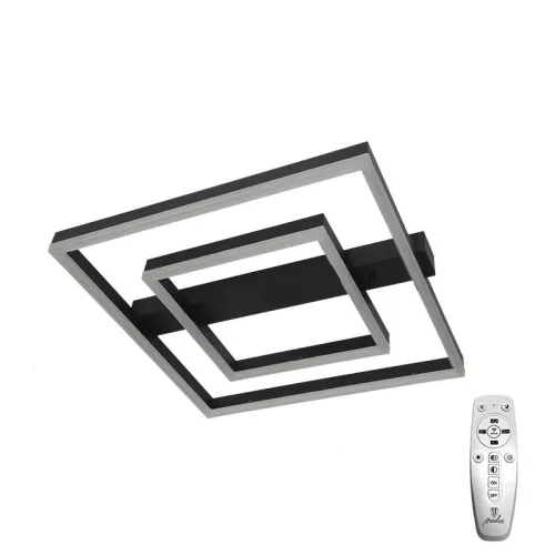 LED design mennyezeti lámpa 70W, 5200 lm, 3000K-6500K, IP20, fém-akril fekete - J3365/B