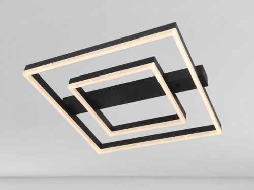 LED design mennyezeti lámpa 70W, 5200 lm, 3000K-6500K, IP20, fém-akril fekete - J3365/B