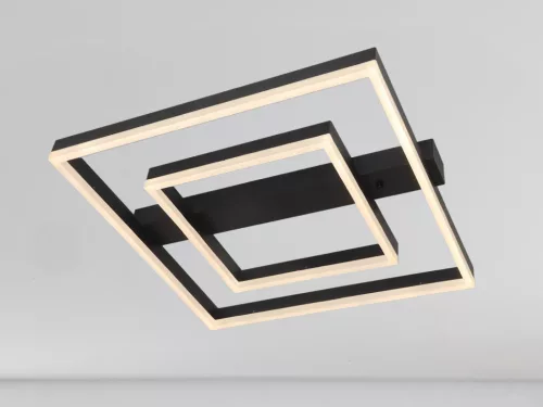 LED design mennyezeti lámpa 70W, 5200 lm, 3000K-6500K, IP20, fém-akril fekete - J3365/B