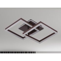   LED design mennyezeti lámpa 80W, 6200 lm, 3000K-6500K, IP20, fém-akril barna - J3366/BR