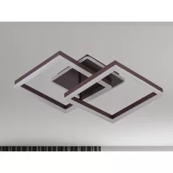   LED design mennyezeti lámpa 80W, 6200 lm, 3000K-6500K, IP20, fém-akril barna - J3366/BR