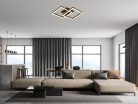 LED design mennyezeti lámpa 80W, 6200 lm, 3000K-6500K, IP20, fém-akril barna - J3366/BR