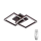 LED design mennyezeti lámpa 80W, 6200 lm, 3000K-6500K, IP20, fém-akril barna - J3366/BR