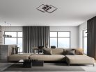 LED design mennyezeti lámpa 80W, 6200 lm, 3000K-6500K, IP20, fém-akril barna - J3366/BR