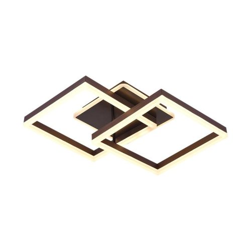 LED design mennyezeti lámpa 80W, 6200 lm, 3000K-6500K, IP20, fém-akril barna - J3366/BR