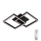 LED design mennyezeti lámpa 80W, 6200 lm, 3000K-6500K, IP20, fém-akril fekete - J3366/B