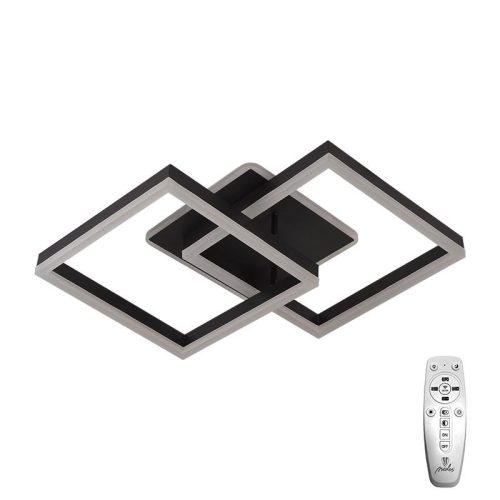 LED design mennyezeti lámpa 80W, 6200 lm, 3000K-6500K, IP20, fém-akril fekete - J3366/B