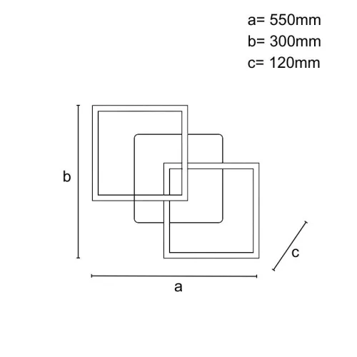 LED design mennyezeti lámpa 80W, 6200 lm, 3000K-6500K, IP20, fém-akril fekete - J3366/B