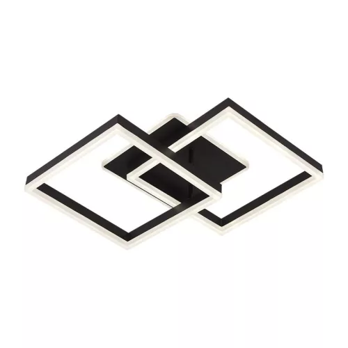 LED design mennyezeti lámpa 80W, 6200 lm, 3000K-6500K, IP20, fém-akril fekete - J3366/B