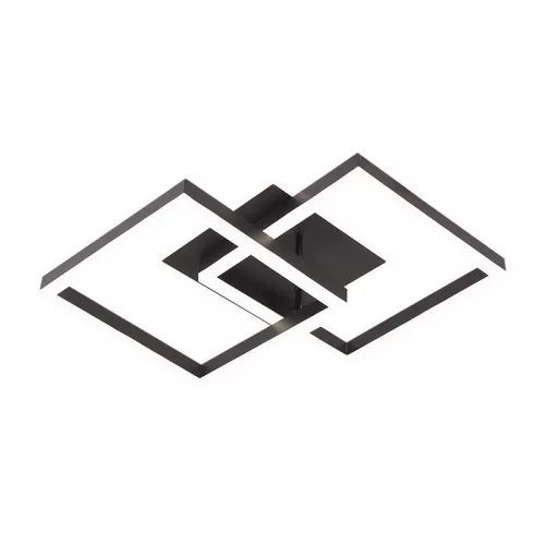 LED design mennyezeti lámpa 80W, 6200 lm, 3000K-6500K, IP20, fém-akril fekete - J3366/B