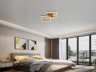 LED design mennyezeti lámpa 80W, 6200 lm, 3000K-6500K, IP20, fém-akril arany - J3366/G