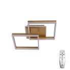 LED design mennyezeti lámpa 80W, 6200 lm, 3000K-6500K, IP20, fém-akril arany - J3366/G