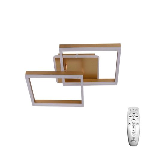 LED design mennyezeti lámpa 80W, 6200 lm, 3000K-6500K, IP20, fém-akril arany - J3366/G