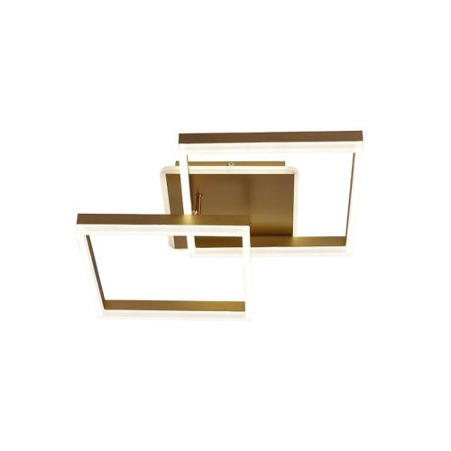LED design mennyezeti lámpa 80W, 6200 lm, 3000K-6500K, IP20, fém-akril arany - J3366/G