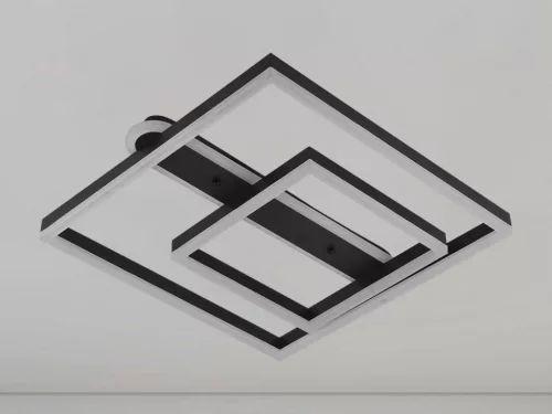 LED design mennyezeti lámpa 95W, 7000 lm, 3000K-6500K, IP20, fém-akril fekete - J3367/B