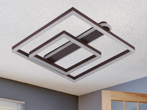 LED design mennyezeti lámpa 95W, 7000 lm, 3000K-6500K, IP20, fém-akril - J3367/BR