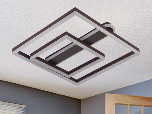 LED design mennyezeti lámpa 95W, 7000 lm, 3000K-6500K, IP20, fém-akril - J3367/BR