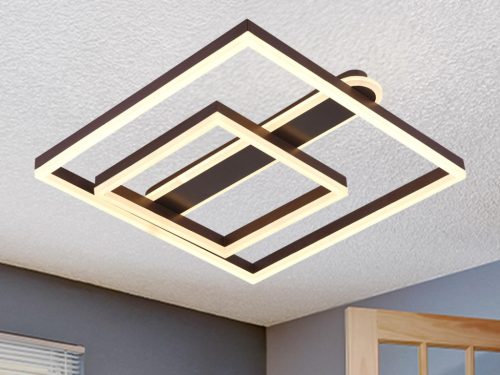 LED design mennyezeti lámpa 95W, 7000 lm, 3000K-6500K, IP20, fém-akril - J3367/BR