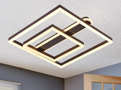 LED design mennyezeti lámpa 95W, 7000 lm, 3000K-6500K, IP20, fém-akril - J3367/BR