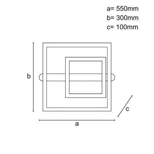 LED design mennyezeti lámpa 95W, 7000 lm, 3000K-6500K, IP20, fém-akril - J3367/BR
