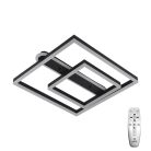 LED design mennyezeti lámpa 95W, 7000 lm, 3000K-6500K, IP20, fém-akril fekete - J3367/B