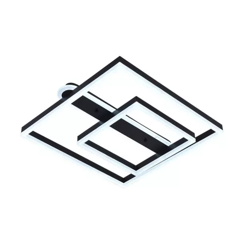 LED design mennyezeti lámpa 95W, 7000 lm, 3000K-6500K, IP20, fém-akril fekete - J3367/B