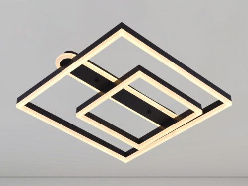 LED design mennyezeti lámpa 95W, 7000 lm, 3000K-6500K, IP20, fém-akril fekete - J3367/B