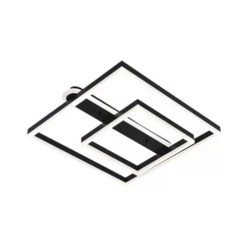 LED design mennyezeti lámpa 95W, 7000 lm, 3000K-6500K, IP20, fém-akril fekete - J3367/B