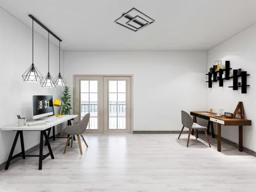 LED design mennyezeti lámpa 95W, 7000 lm, 3000K-6500K, IP20, fém-akril fekete - J3367/B