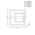 LED design mennyezeti lámpa 95W, 7000 lm, 3000K-6500K, IP20, fém-akril - J3367/G