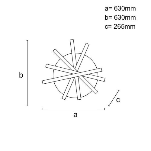 LED design mennyezeti lámpa 75W 3600lm 3000K–6500K IP20 - J3369/BCH