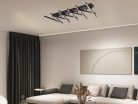 LED design mennyezeti lámpa 125W, 5800lm, 3000K-6500K, RF 2,4GHz vezérlés, IP20, 1060x630x150mm - J3