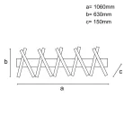 LED design mennyezeti lámpa 125W, 5800lm, 3000K-6500K, RF 2,4GHz vezérlés, IP20, 1060x630x150mm - J3