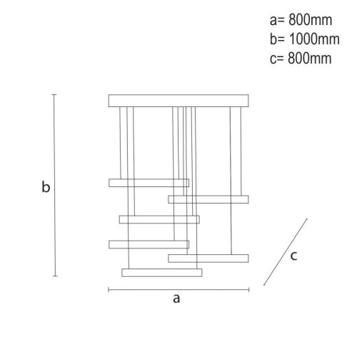LED design mennyezeti lámpa 100W, 5200lm, 3000K-6500K, RF 2,4GHz vezérlés, IP20, 800x800mm - J3373/B