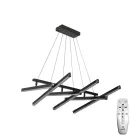 LED design mennyezeti lámpa 75W, 3300lm, 3000K-6500K, RF 2,4GHz vezérlés, IP20, 800x600mm - J3374/BC