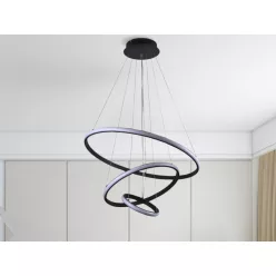   LED Design mennyezeti lámpa 90W, 7400 lm, 3000-6500K, fekete, IP20 - J4301/B