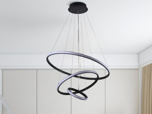 LED Design mennyezeti lámpa 90W, 7400 lm, 3000-6500K, fekete, IP20 - J4301/B