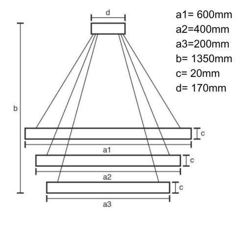 LED Design mennyezeti lámpa 90W, 7400 lm, 3000-6500K, fekete, IP20 - J4301/B