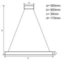LED Design mennyezeti lámpa 65W, 560 mm átmérő, 3000-6500K, IP20 - J4302/B