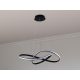 LED design mennyezeti lámpa 70W, 6100Lm, 3000–6500K állítható, IP20, 550mm, fekete - J4303/B