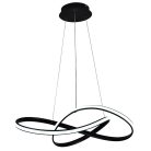 LED design mennyezeti lámpa 70W, 6100Lm, 3000–6500K állítható, IP20, 550mm, fekete - J4303/B