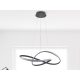 LED design mennyezeti lámpa 70W, 6100Lm, 3000–6500K állítható, IP20, 550mm, fekete - J4303/S