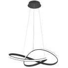 LED design mennyezeti lámpa 70W, 6100Lm, 3000–6500K állítható, IP20, 550mm, fekete - J4303/S