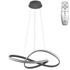 LED design mennyezeti lámpa 70W, 6100Lm, 3000–6500K állítható, IP20, 550mm, fekete - J4303/S