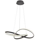 LED design mennyezeti lámpa 70W, 6100Lm, 3000–6500K állítható, IP20, 550mm, fekete - J4303/S