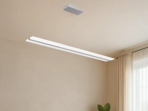 LED design mennyezeti lámpa 50W, 3300Lm, 3000–6500K állítható, IP20, 1000x130mm, ezüst - J4304/S