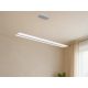 LED design mennyezeti lámpa 50W, 3300Lm, 3000–6500K állítható, IP20, 1000x130mm, ezüst - J4304/S