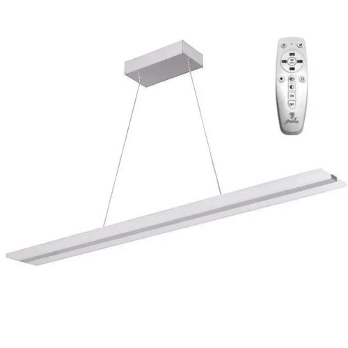 LED design mennyezeti lámpa 50W, 3300Lm, 3000–6500K állítható, IP20, 1000x130mm, ezüst - J4304/S